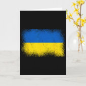 Ukrainische Flagge Ukraine 1 Karte (Gelbe Blume)