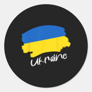 Ukrainische Flagge Ukraine 4 Runder Aufkleber