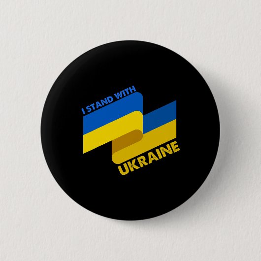 Ukrainische Flagge Ukraine 6 Button (Vorderseite)