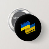 Ukrainische Flagge Ukraine 6 Button (Vorne & Hinten)