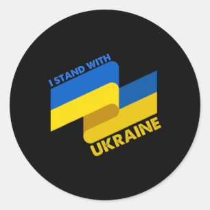Ukrainische Flagge Ukraine 6 Runder Aufkleber