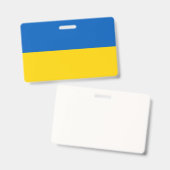 Ukrainische Flagge (Ukraine) Ausweis (Vorder- & Rückseite)