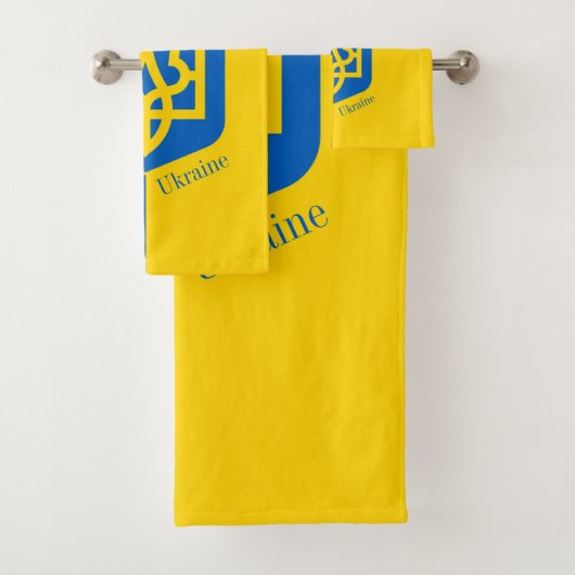 Ukrainische Flagge & Ukraine Bad / Handtücher Set (Insitu)