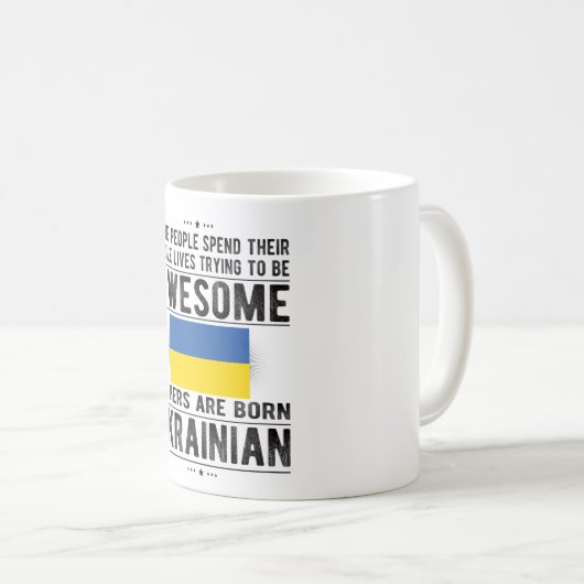 Ukrainische Flagge Ukraine Erbe Ukrainische Wurzel Kaffeetasse (VorderseiteRechts)