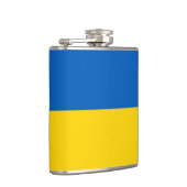 Ukrainische Flagge (Ukraine) Flachmann (Rechts)