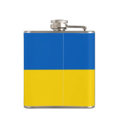 Ukrainische Flagge (Ukraine) Flachmann (Rückseite)