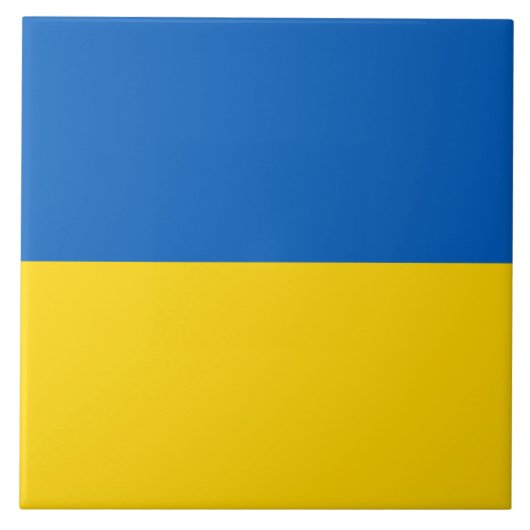 Ukrainische Flagge (Ukraine) Fliese (Vorderseite)