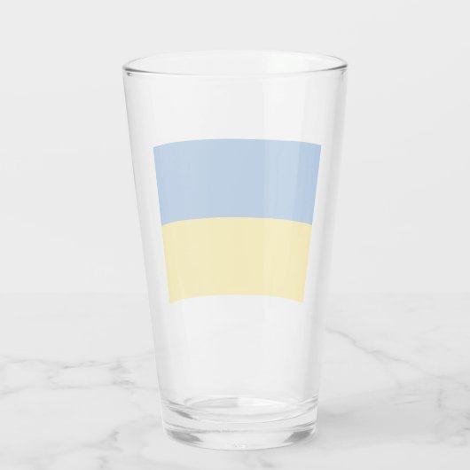 Ukrainische Flagge (Ukraine) Glas (Rückseite)