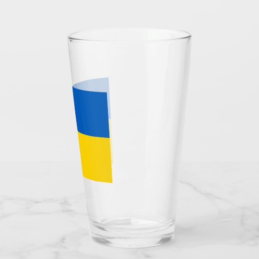 Ukrainische Flagge (Ukraine) Glas (Links)