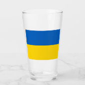 Ukrainische Flagge (Ukraine) Glas (Vorderseite)
