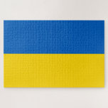 Ukrainische Flagge (Ukraine) Jigsaw Puzzle<br><div class="desc">Dieses Design zeigt die Nationalflagge der Ukraine, einem Land in Osteuropa. Die Ukraine grenzt im Osten und Nordosten an Russland, im Norden an Belarus, im Westen an Polen, die Slowakei und Ungarn und im Süden an Rumänien, Moldau und das Schwarze Meer. Die Ukraine ist nach Russland das zweitgrößte Land Europas....</div>