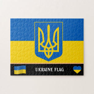 ukrainische Flagge & Ukraine Land / Ukraine Puzzle