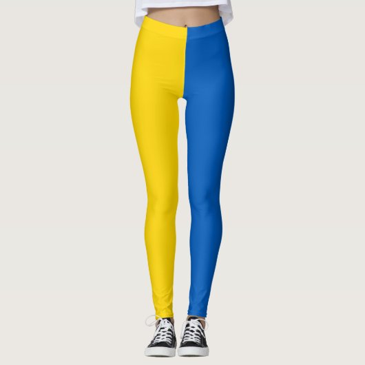 Ukrainische Flagge (Ukraine) Leggings (Vorderseite)