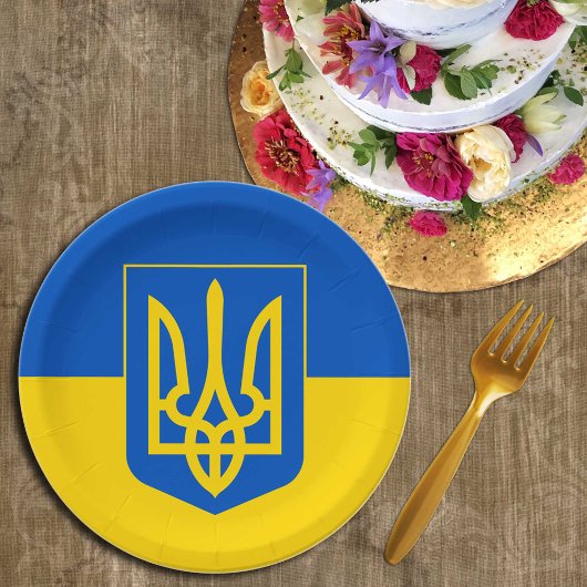 Ukrainische Flagge & Ukraine - Party, Geburtstag / Pappteller