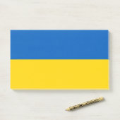 Ukrainische Flagge (Ukraine) Post-it Klebezettel (Auf Schreibtisch)