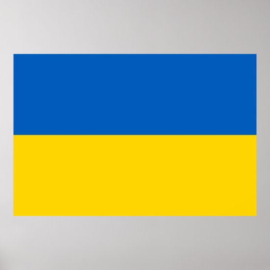Ukrainische Flagge (Ukraine) Poster (Vorne)