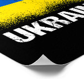 Ukrainische Flagge Ukraine  Poster (Ecke)