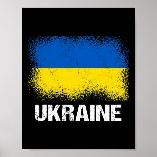 Ukrainische Flagge Ukraine  Poster (Vorne)