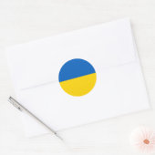 Ukrainische Flagge (Ukraine) Runder Aufkleber (Umschlag)