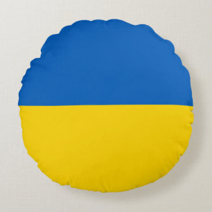 Ukrainische Flagge (Ukraine) Rundes Kissen