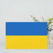 Ukrainische Flagge (Ukraine) Schreibtisch Briefpapier (Stehend Vorderseite)