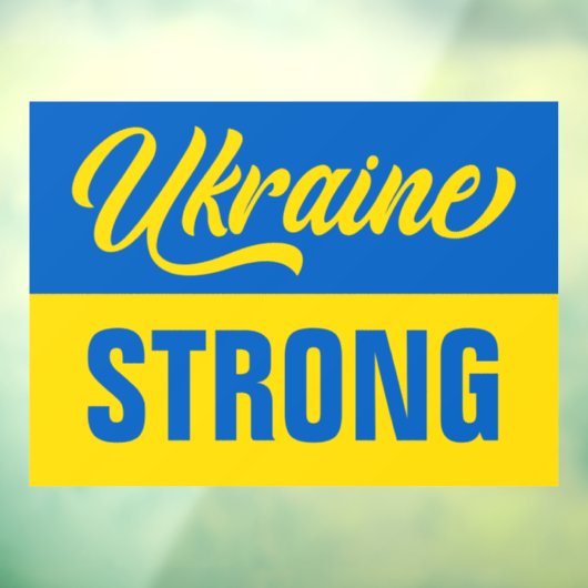 ukrainische Flagge Ukraine stark Fensteraufkleber (Blatt 3)