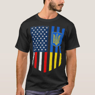 Ukrainische Flagge Ukraine US-amerikanischer Schil T-Shirt