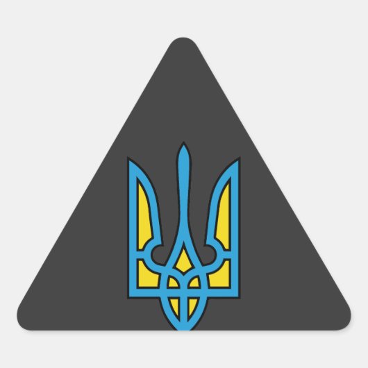 ukrainische Flagge, ukrainische Flagge, stolze ukr Dreieckiger Aufkleber (Vorderseite)