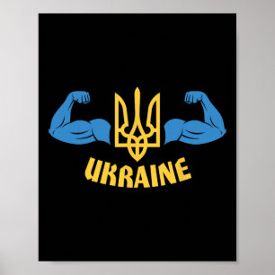 Ukrainische Flagge Ukrainische Männer Ukrainisches Poster