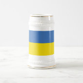 ukrainische Flagge, ukrainische Slawin Ukraini С л Bierglas (Mittel)