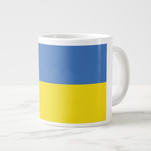 ukrainische Flagge, ukrainische Slawin Ukraini С л Jumbo-Tasse (Vorderseite Rechts)