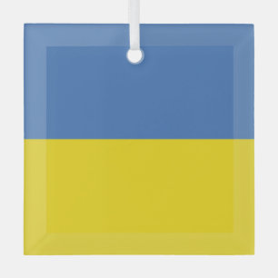 ukrainische Flagge, ukrainische Slawin Ukraini С л Ornament Aus Glas