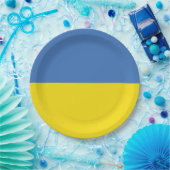 ukrainische Flagge, ukrainische Slawin Ukraini С л Pappteller (Party)