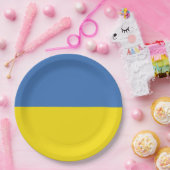 ukrainische Flagge, ukrainische Slawin Ukraini С л Pappteller (Party)