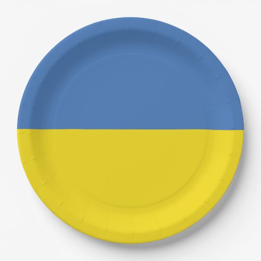 ukrainische Flagge, ukrainische Slawin Ukraini С л Pappteller (Vorderseite)