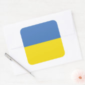 ukrainische Flagge, ukrainische Slawin Ukraini С л Quadratischer Aufkleber (Umschlag)