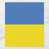 ukrainische Flagge, ukrainische Slawin Ukraini С л Weinetikett (Einzelnes Label)