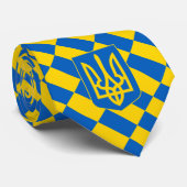 ukrainische Flagge & ukrainische Wirtschaft, Patri Krawatte (Gerollt)