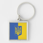 ukrainische Flagge und Trident Schlüsselanhänger (Vorne)