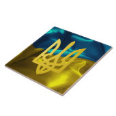 Ukrainische Flagge und Tryzub Fliese (Seite)