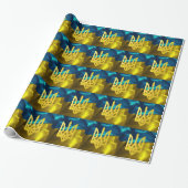 Ukrainische Flagge und Tryzub Geschenk-Verpackung Geschenkpapier (Ungerollt)