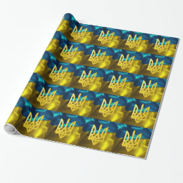Ukrainische Flagge und Tryzub Geschenk-Verpackung Geschenkpapier