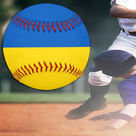 Ukrainische Flagge und Ukraine Sport / Baseball Ba