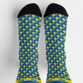 Ukrainische Flagge und ukrainische Flaggenmode /sp Socken (Oben)