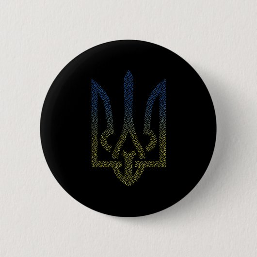ukrainische Flagge und ukrainische Trident Button (Vorderseite)