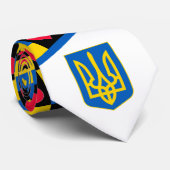 ukrainische Flagge und Wappen - Ukraine - Stolz Krawatte (Gerollt)