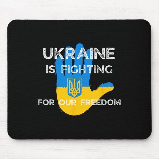 Ukrainische Flagge Unterstützendes Design Ukraine Mousepad (Vorne)