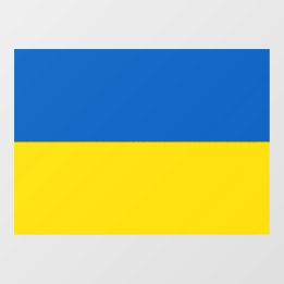 Ukrainische Flagge. Unterstützung für die Ukraine Fensteraufkleber
