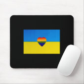 Ukrainische Flagge Unterstützung Ich stehe mit der Mousepad (Mit Mouse)
