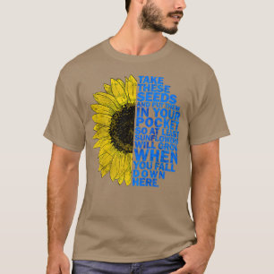 Ukrainische Flagge Vintag ukrainische Flagge Sonne T-Shirt